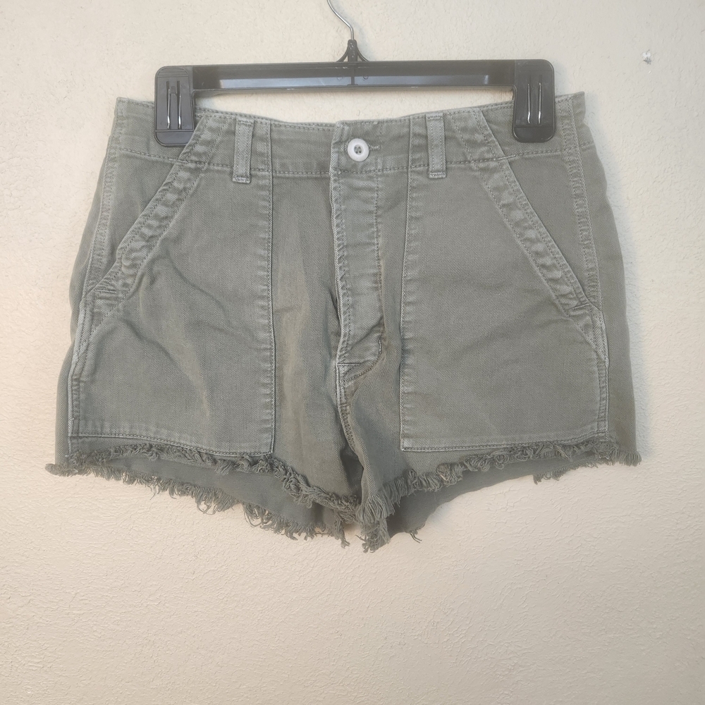 Hudson Jeans Sage Green High Rise Mika Cargo Shorts 27 (5791)